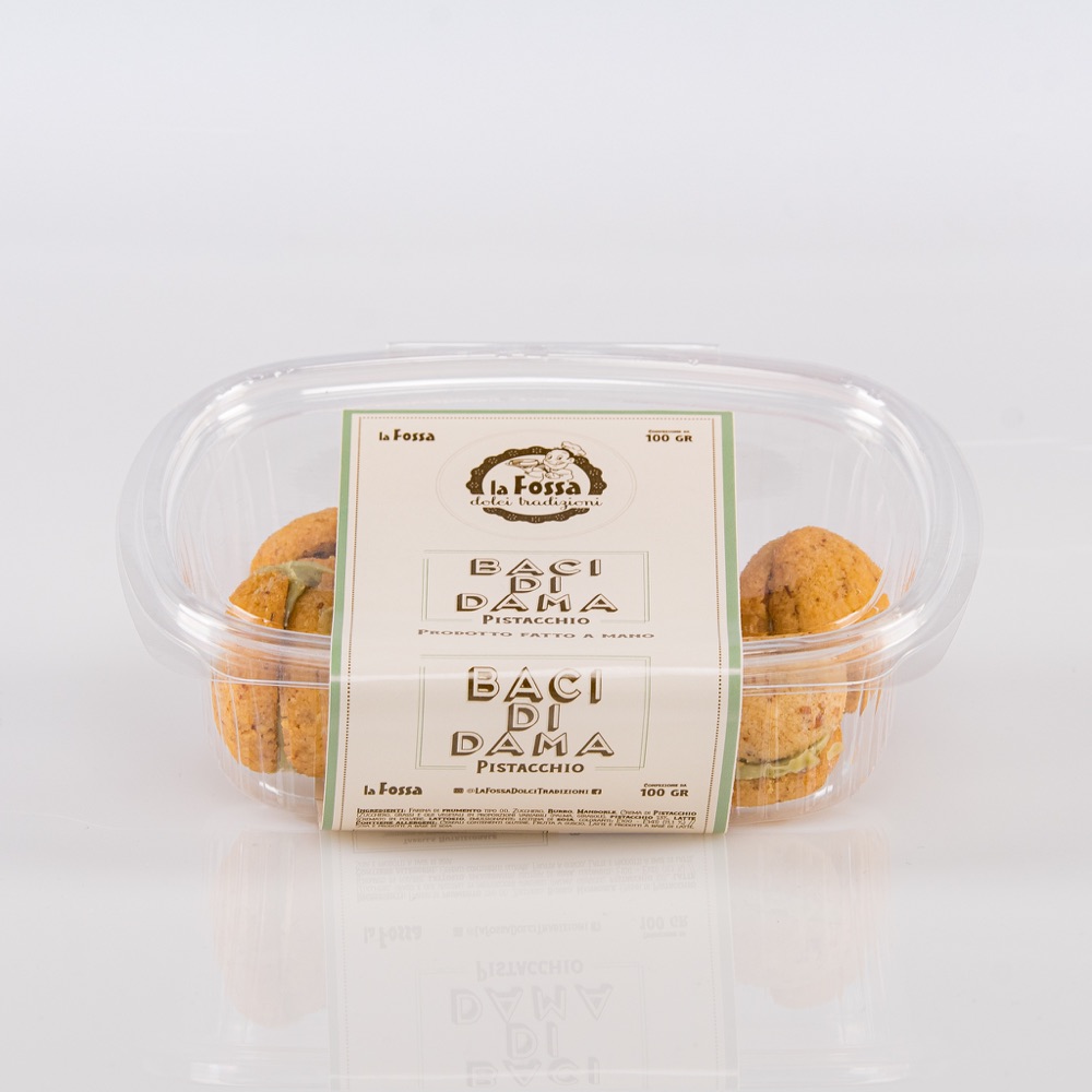 Confezione di Baci di dama al pistacchio