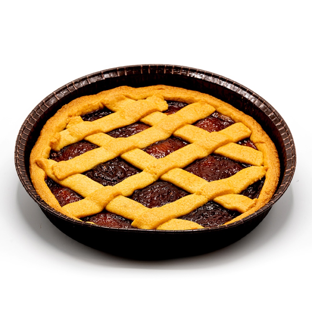 Crostata con griglia di pasta frolla